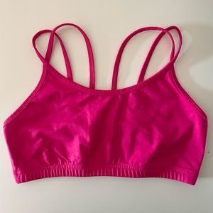 Lija Double Strap Pink Sports Bra - Size Medium